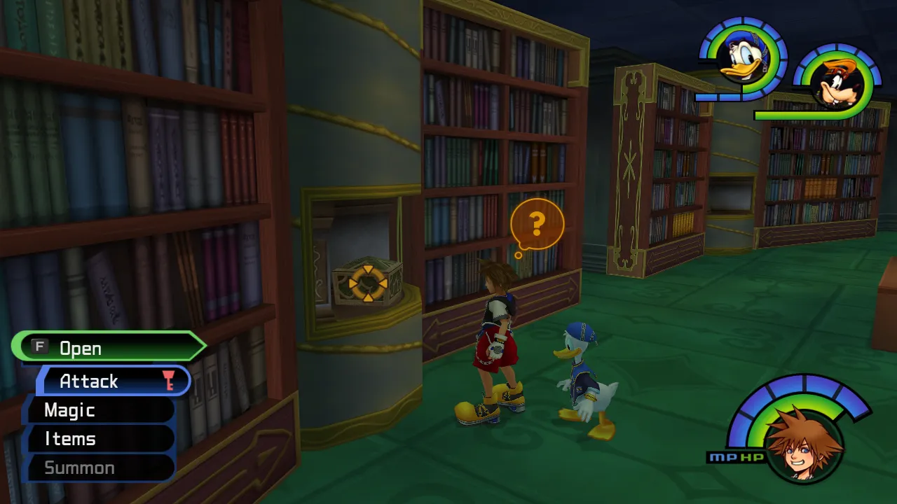 Hollow Bastion Library 2nd Floor Turn the Carousel 1st Chest